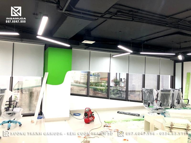 Dịch vụ thi công hoàn thiện rèm trơn văn phòng giá xưởng