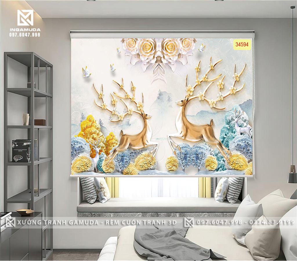 RÈM CUỐN HƯƠU TÀI LỘC