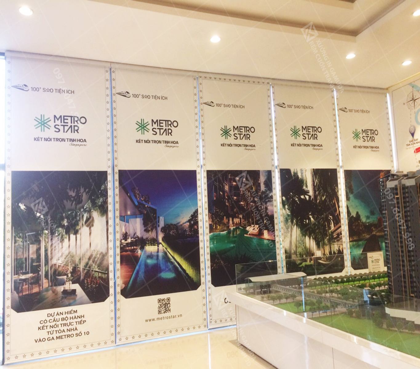 Nên chọn rèm văn phòng có in logo