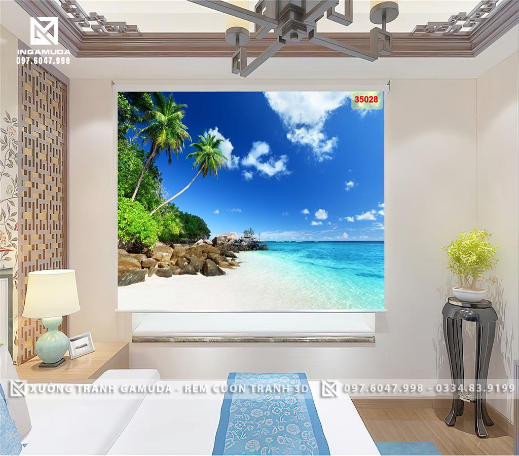 Rèm Tranh 3D Những Mẫu Tranh Về Bầu Trời Trong Xanh - Rèm Cản Nắng Cản Nhiệt Tốt Vệ Sinh Dễ Dàng
