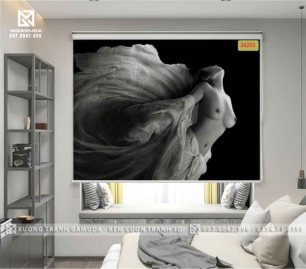 Rèm Tranh 3D cô gái gợi cảm nghệ thuật tranh ảnh nude khỏa thân và bán khỏa thân phù hợp in ấn rèm tranh cho nhà nghỉ khách sạn