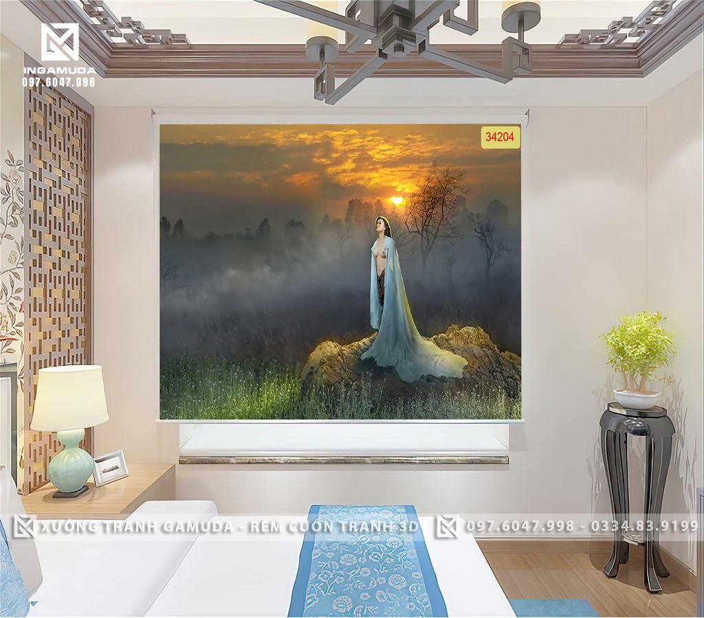 Rèm Tranh 3D cô gái gợi cảm nghệ thuật tranh ảnh nude khỏa thân và bán khỏa thân phù hợp in ấn rèm tranh cho nhà nghỉ