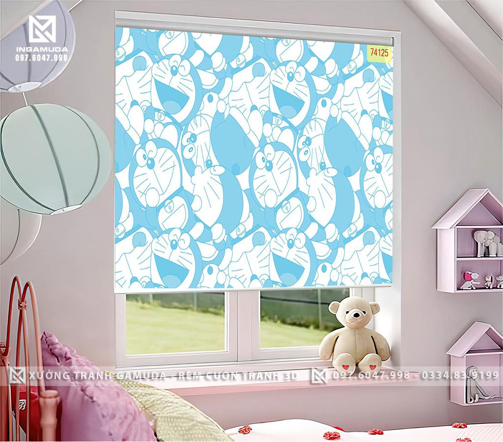 Rèm Cuốn Tranh 3D Cho Phòng Ngủ Cho Các Bé Thiếu Nhi Những Bức Tranh Rèm Doremon Với Các Hình Dáng Khác Nhau - Xưởng Rèm Cuốn Tranh 3D Gamuda