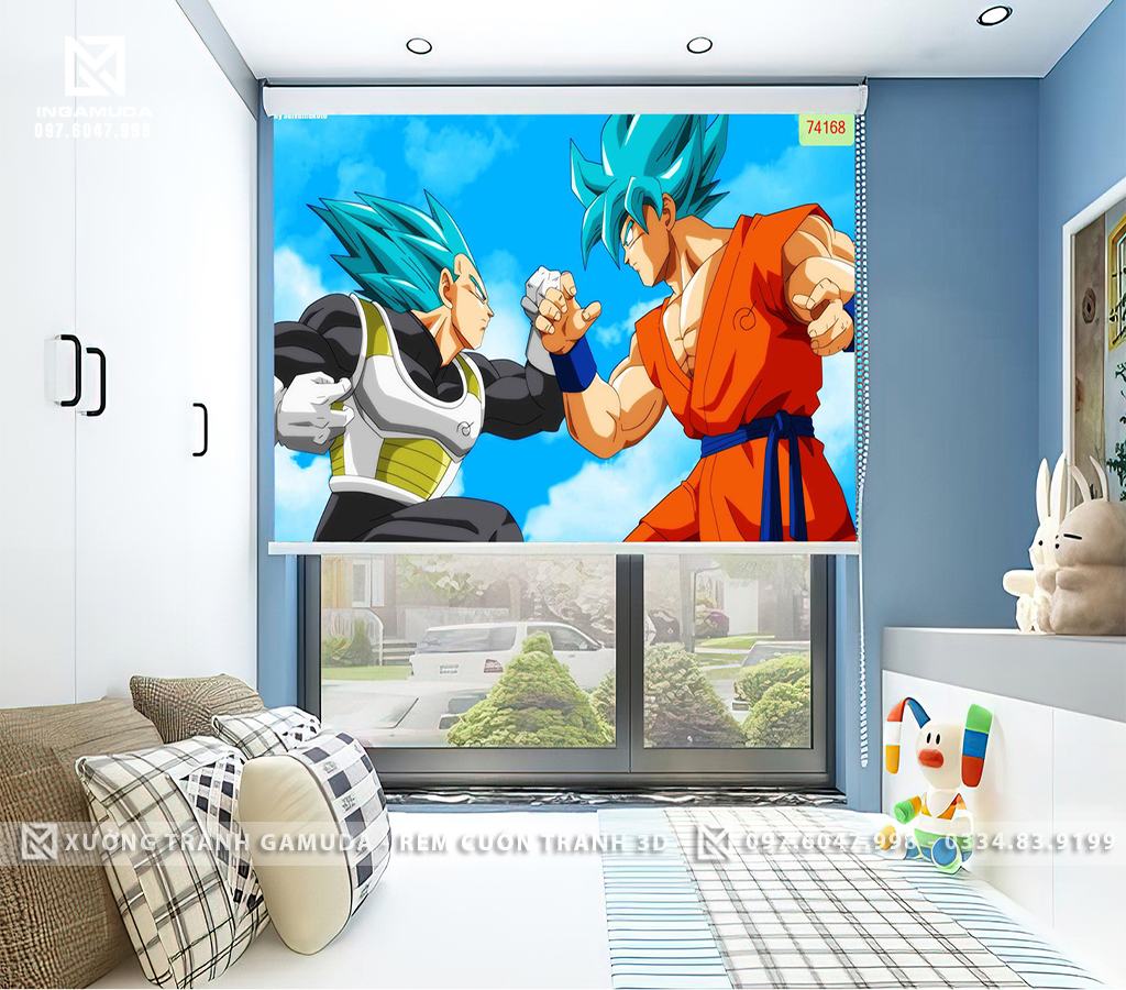 Rèm In Tranh 3D In Hình Bảy Viên Ngọc Rồng Đẹp Nhất Cho Phòng Ngủ Các Bé Nam - Rèm Cản Nắng Cản Nhiệt Tốt