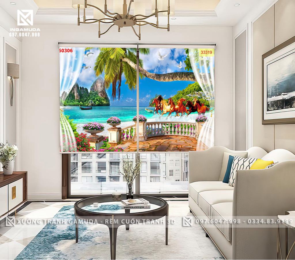 Rèm Cuốn Tranh Những Bức Tranh In Hình Mã Đáo Đẹp Nhất – Xưởng Rèm Cuốn Tranh 3D Gamuda