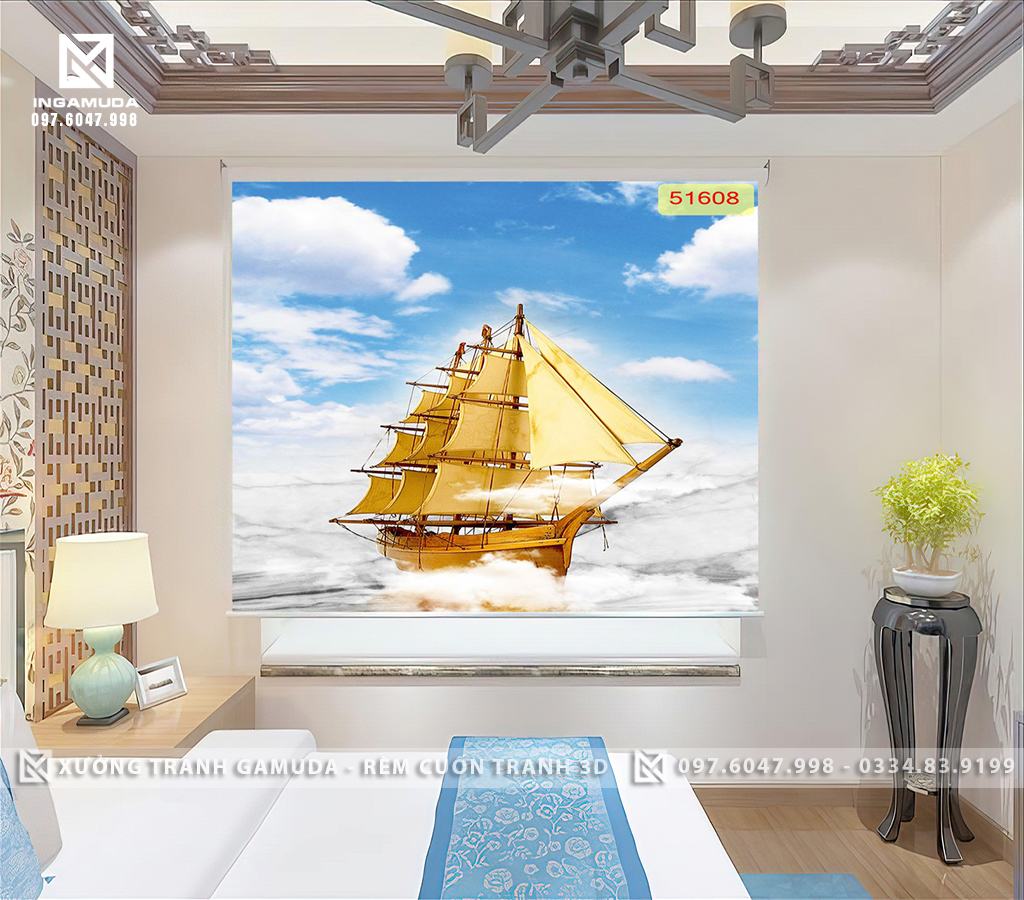 RÈM CUỐN TRANH THUẬN BUỒM