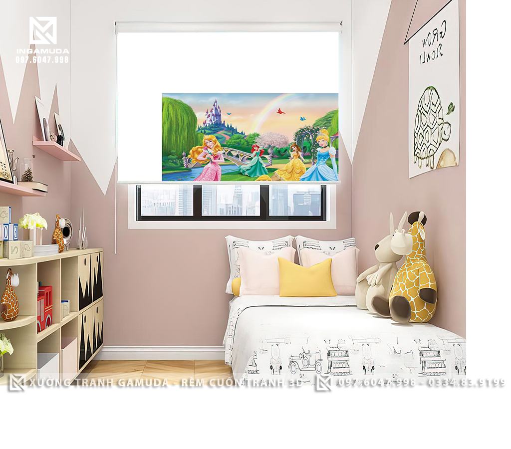 Rèm cản sáng cho phòng bé gái