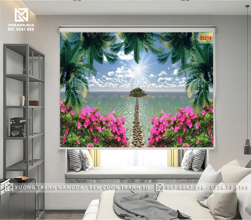 Rèm Cuốn In Tranh 3D In Hình Con Đường Thu Hút Nhiều Khách Du Lịch Trong Và Ngoài Nước Đến Thăm Quan