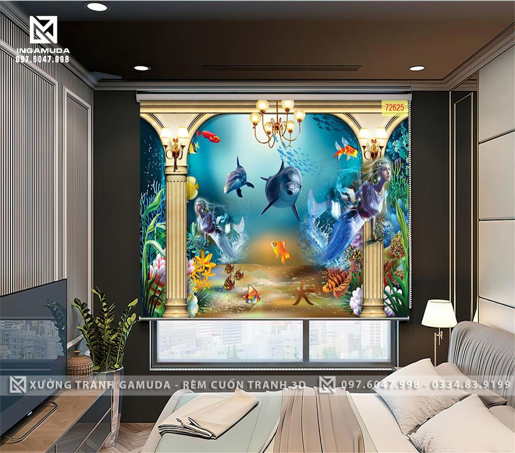 RÈM CUỐN TRANH ĐẠI DƯƠNG