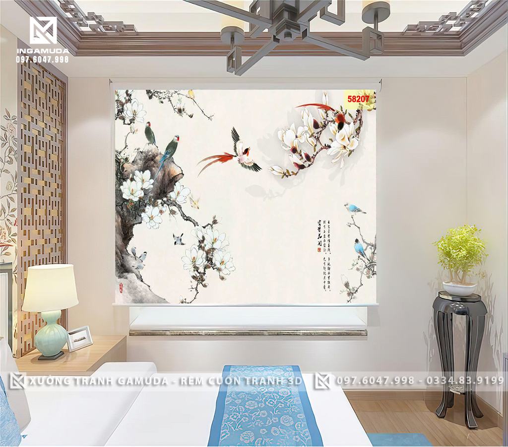 RÈM CUỐN TRANH INDOCHINE