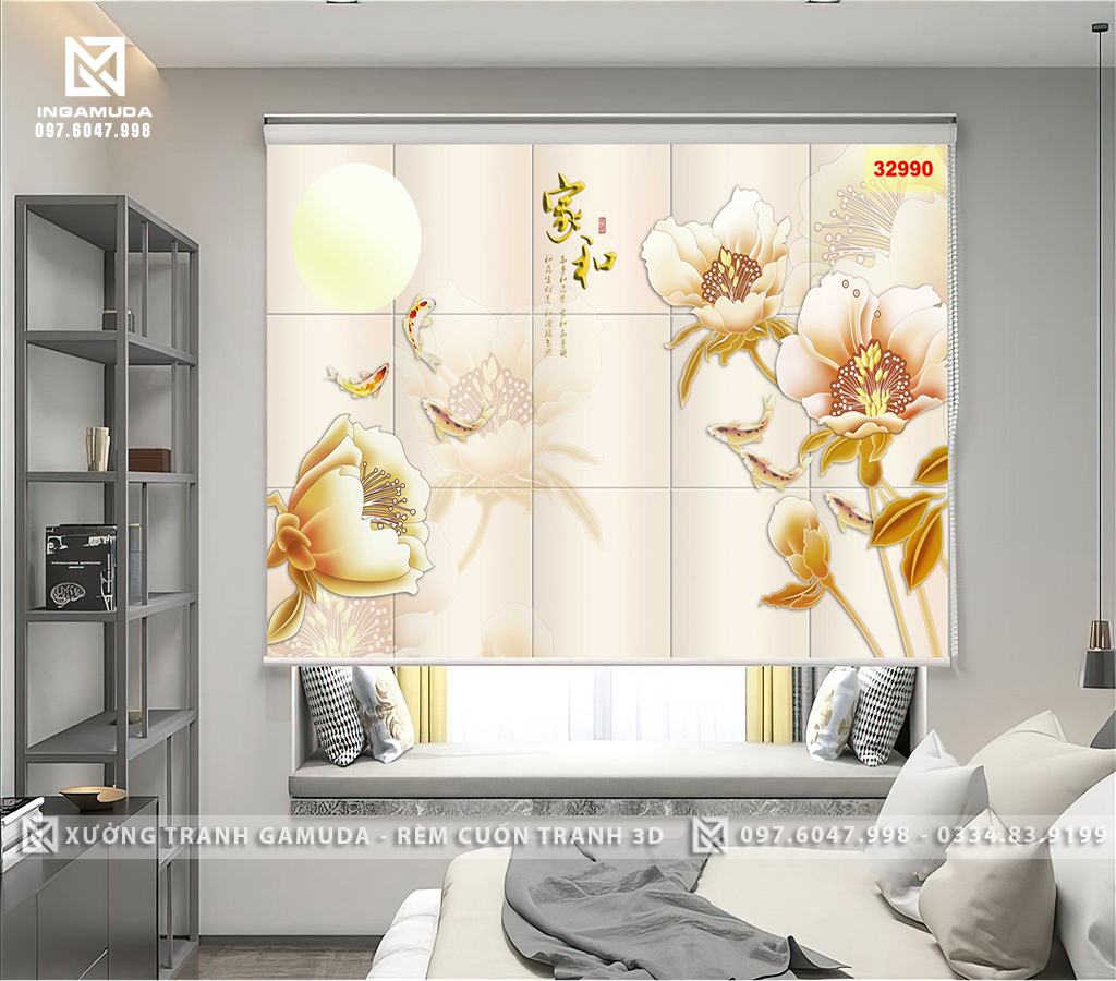 Rèm Cuốn Tranh 3D Sản Xuất Tại Xưởng Rèm Gamuda Cản Sáng Cản Nhiệt Giá Tốt Nhất Trên Thị Trường