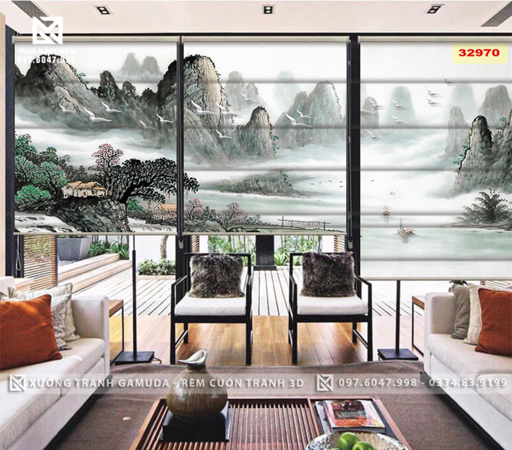 Rèm Roman In Họa Tiết Khung Cảnh Thiên Nhiên Đẹp Nhất - Xưởng Rèm Gamuda In Ấn Và Sản Xuất Theo Đơn Đặt Hàng