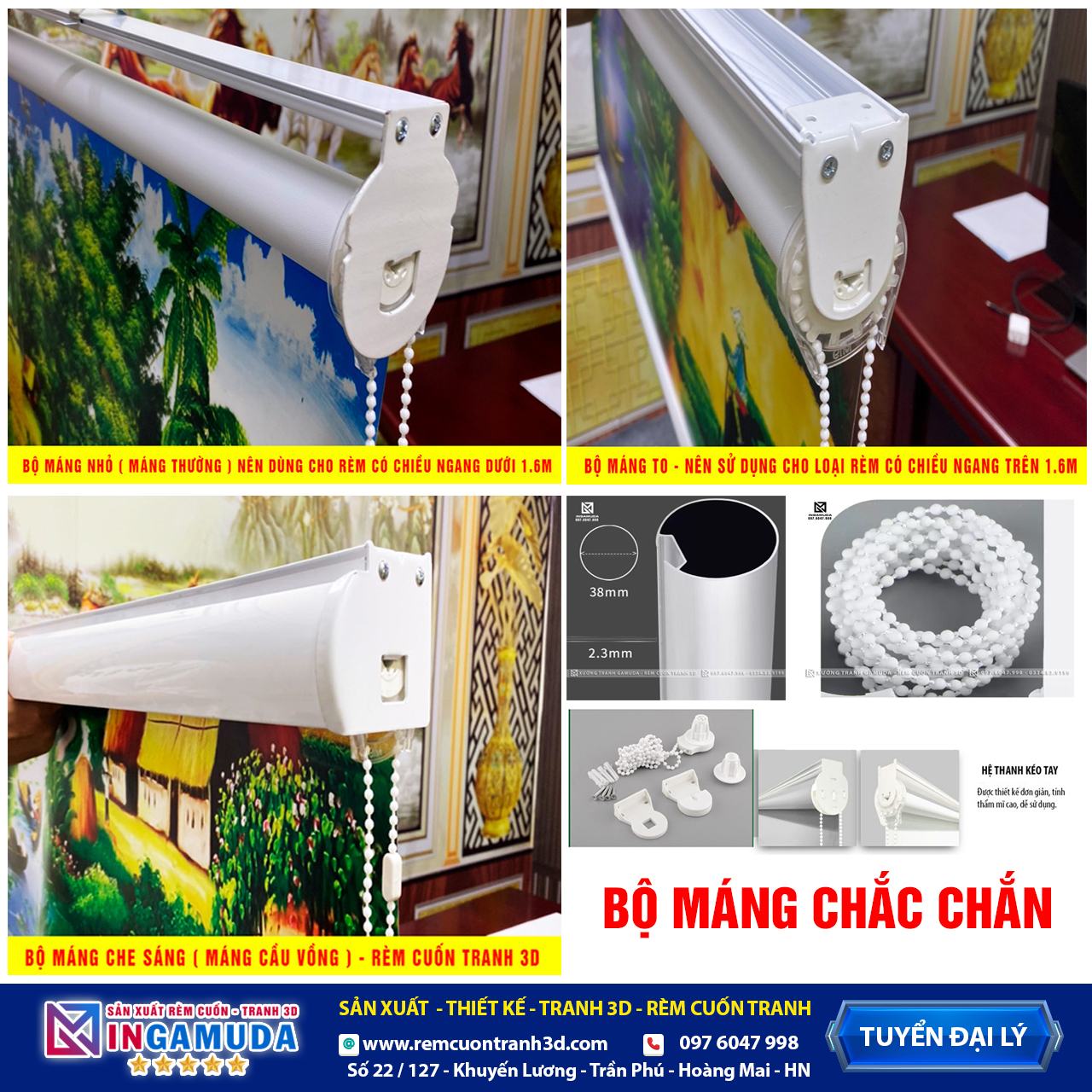 Sản phẩm chắc chắn độ bền cao vật liệu nhôm hệ cứng cho khung rèm chắc chắn