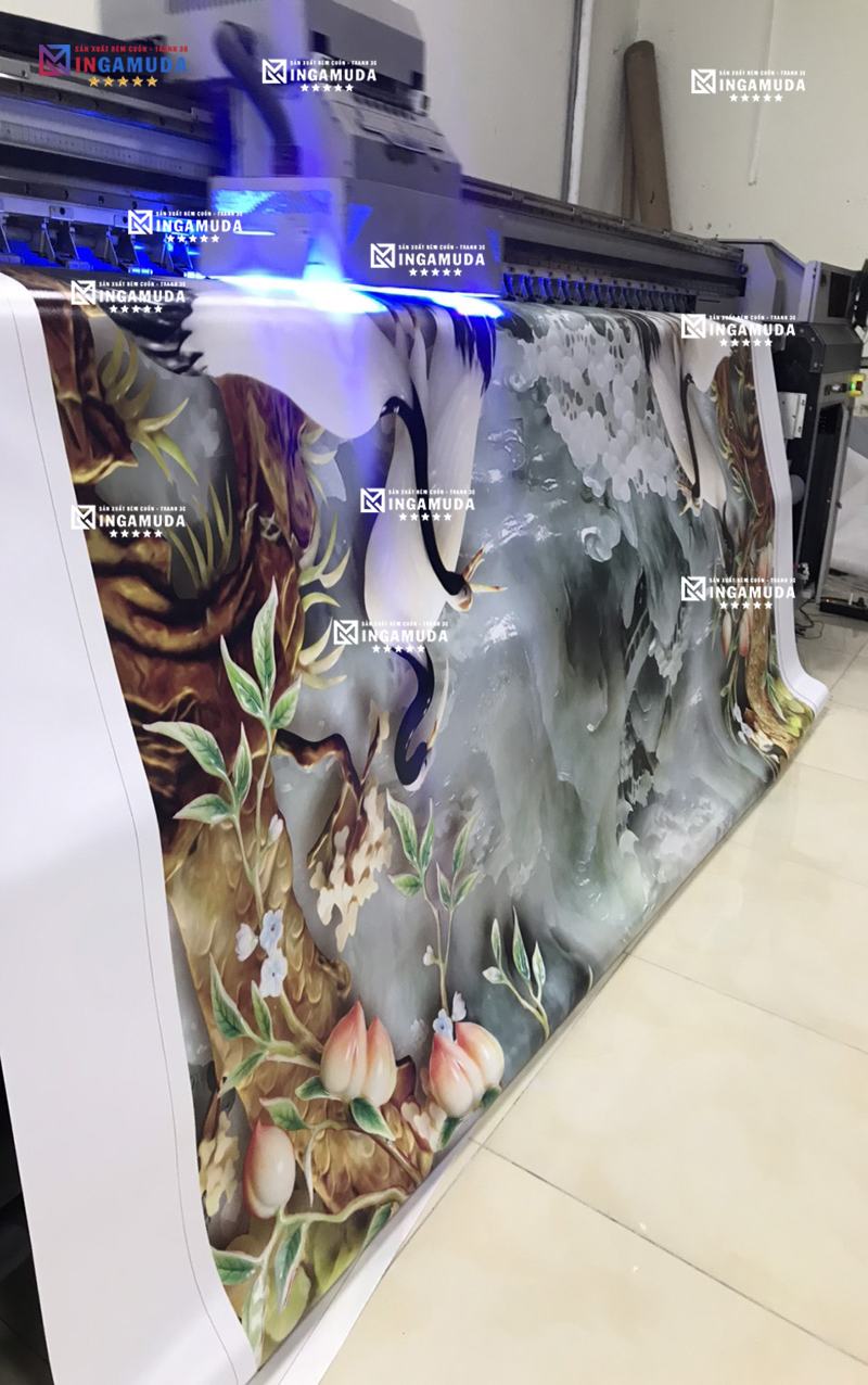 Rèm được in trên máy in UV công nghệ cao cho hình ảnh sắc nét và độ bền cao chống tia UV trực tiếp của ánh sáng mặt trời
