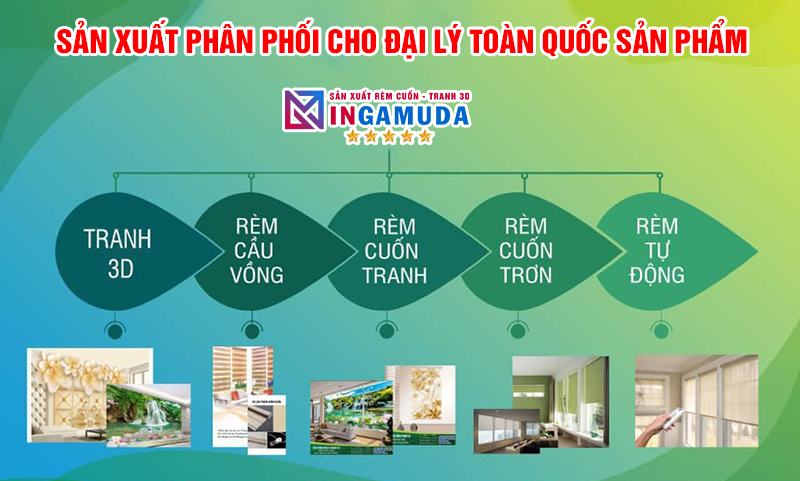 Rèm cuốn tranh 3D Gamuda Có Nhiều Lụa Chọn Cho Đại Lý