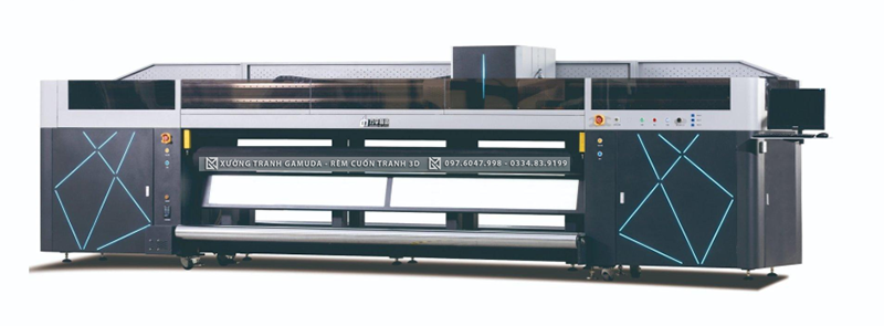 Máy in rèm cuốn và tranh 3D UV công nghệ cao đảm bảo độ sắc nét cũng như mầu sắc đẹp có giá trị thẩm mỹ cao và độ bền mực chịu nhiệt tốt