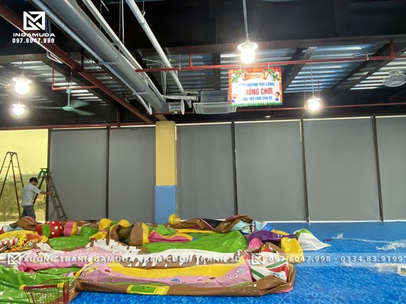 Rèm cuốn tranh cho khu vui chơi rèm cản sáng cản nhiệt giá tốt nhất cho công trình khu vui chơi trẻ em