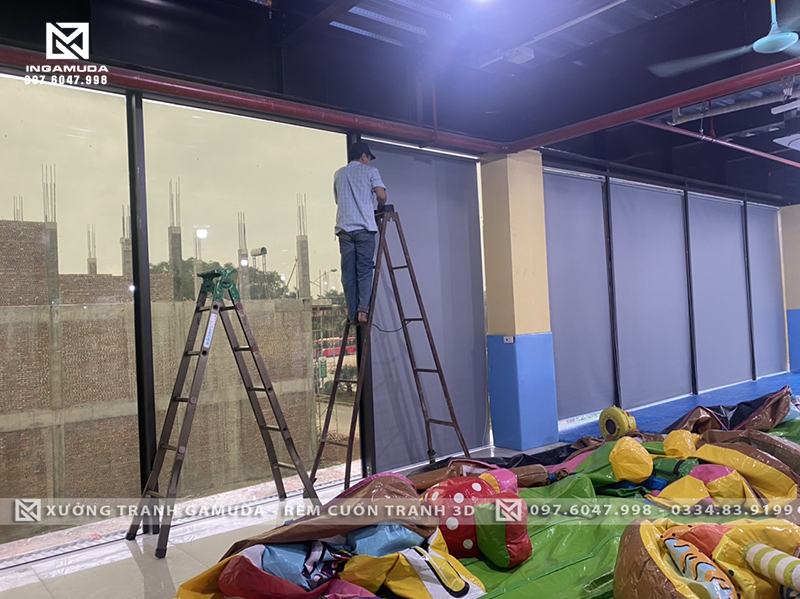 Rèm cuốn tranh cho khu vui chơi rèm cản sáng cản nhiệt giá tốt nhất cho công trình 