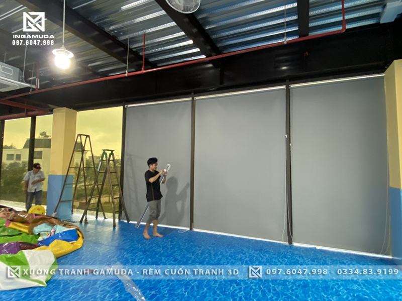 Thi Công Lắp Đặt Rèm Cuốn Tại Khu Vui Chơi Thành Phố Bắc Giang