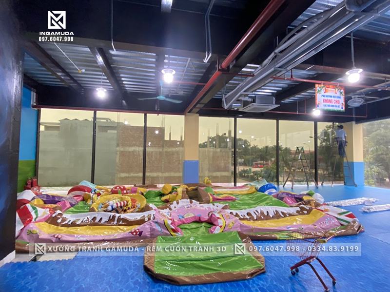 khảo sát rèm cuốn cho khu vui chơi trẻ em tại Bắc Giang