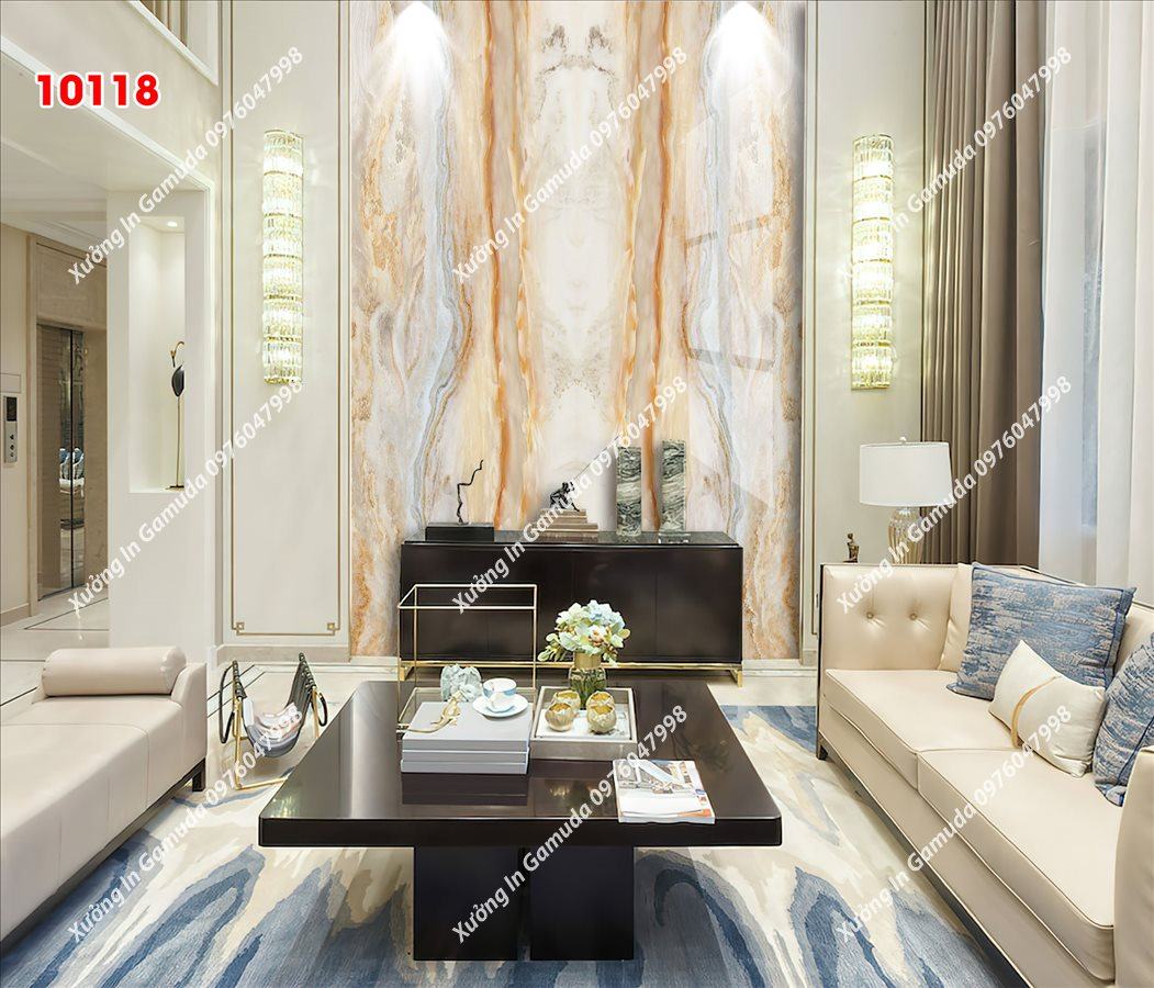 Tranh PVC Vân Đá Đối Xứng Chịu Nhiệt Tốt Không Phai Màu Độ Bền Lên Đến Nhiều Năm