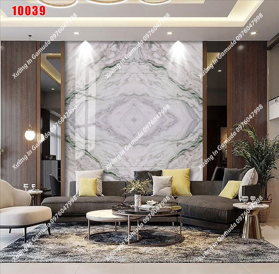 Tranh Ceramic Đối Xứng Kết Hợp Viền Vàng – In Ấn Và Thiết Kế Theo Yêu Cầu