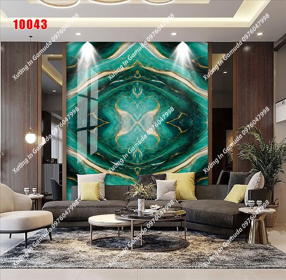 Tranh PVC Vân Đá Đối Xứng Chịu Nhiệt Tốt Không Phai Màu Độ Bền Lên Đến Nhiều Năm