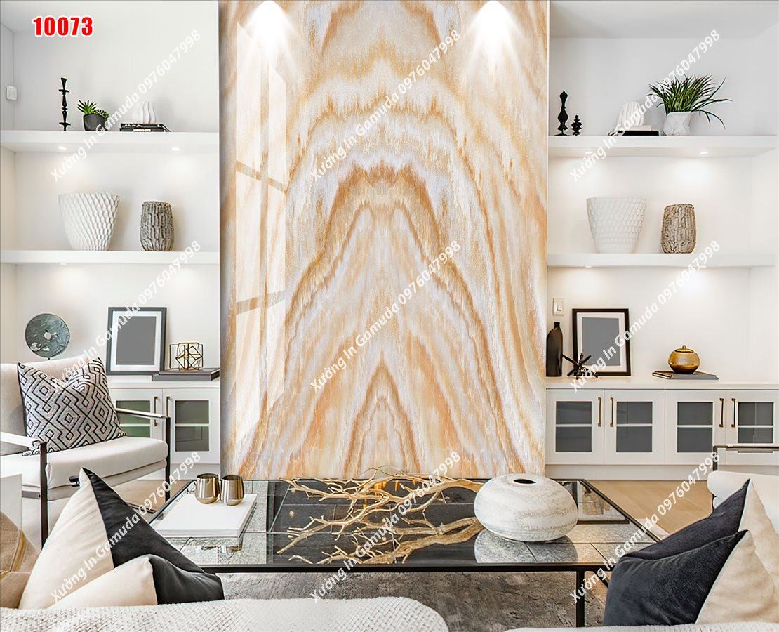 Tranh Ceramic Đối Xứng Kết Hợp Viền Vàng – In Ấn Và Thiết Kế Theo Yêu Cầu