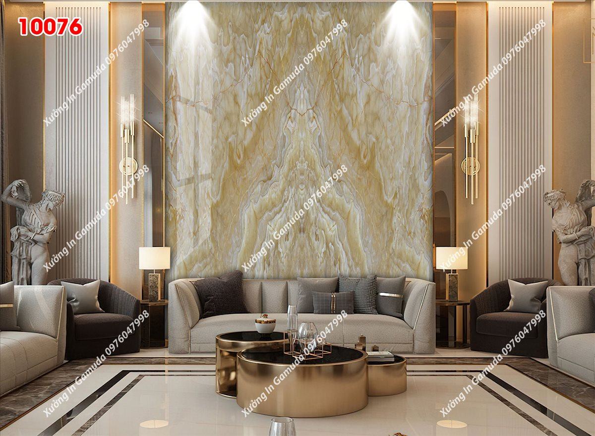 Tranh Ceramic Đối Xứng Kết Hợp Viền Vàng – In Ấn Và Thiết Kế Theo Yêu Cầu