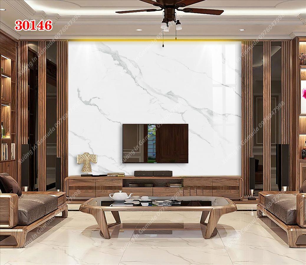 Tranh PVC Đơn Sắc Họa Tiết Núi Trắng - In Ấn Và Sản Xuất Theo Yêu Cầu