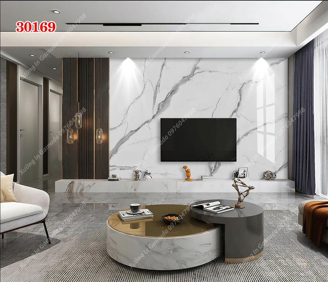 Tranh Ceramic Đơn Sắc Kết Hợp Viền Vàng - In Ấn Và Thiết Kế Theo Yêu Cầu