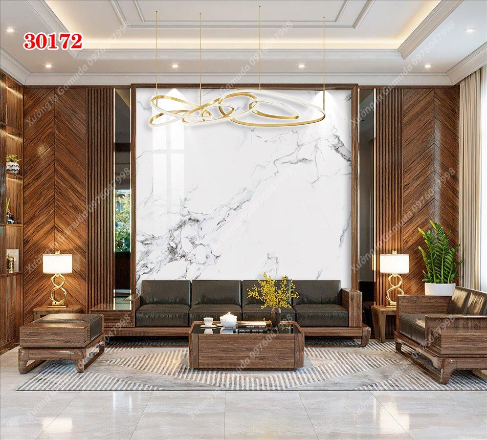 Tranh Ceramic Vân Đá Đơn Sắc Với Tone Trắng Lạnh Tạo Cảm Giac Thoải Mái