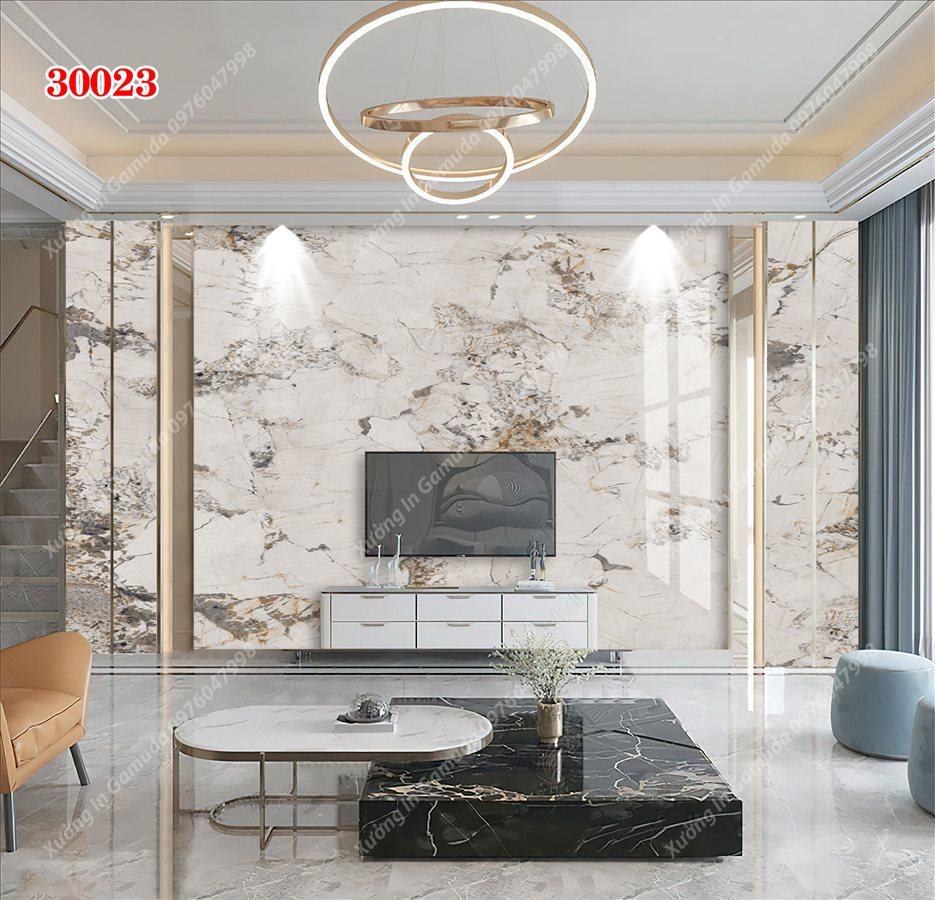 Tranh Pvc Vân Đá Đối Xứng Đẹp Và Sang Trọng Cho Căn Phòng