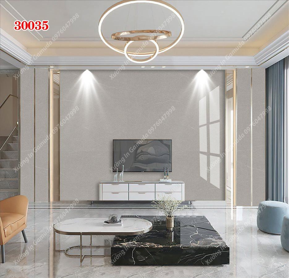 Tranh Gương Phủ Ceramic Vân Đá Đơn Sắc Trắng Sang Trọng- Phục Vụ Nhiệt Tình 24/24h