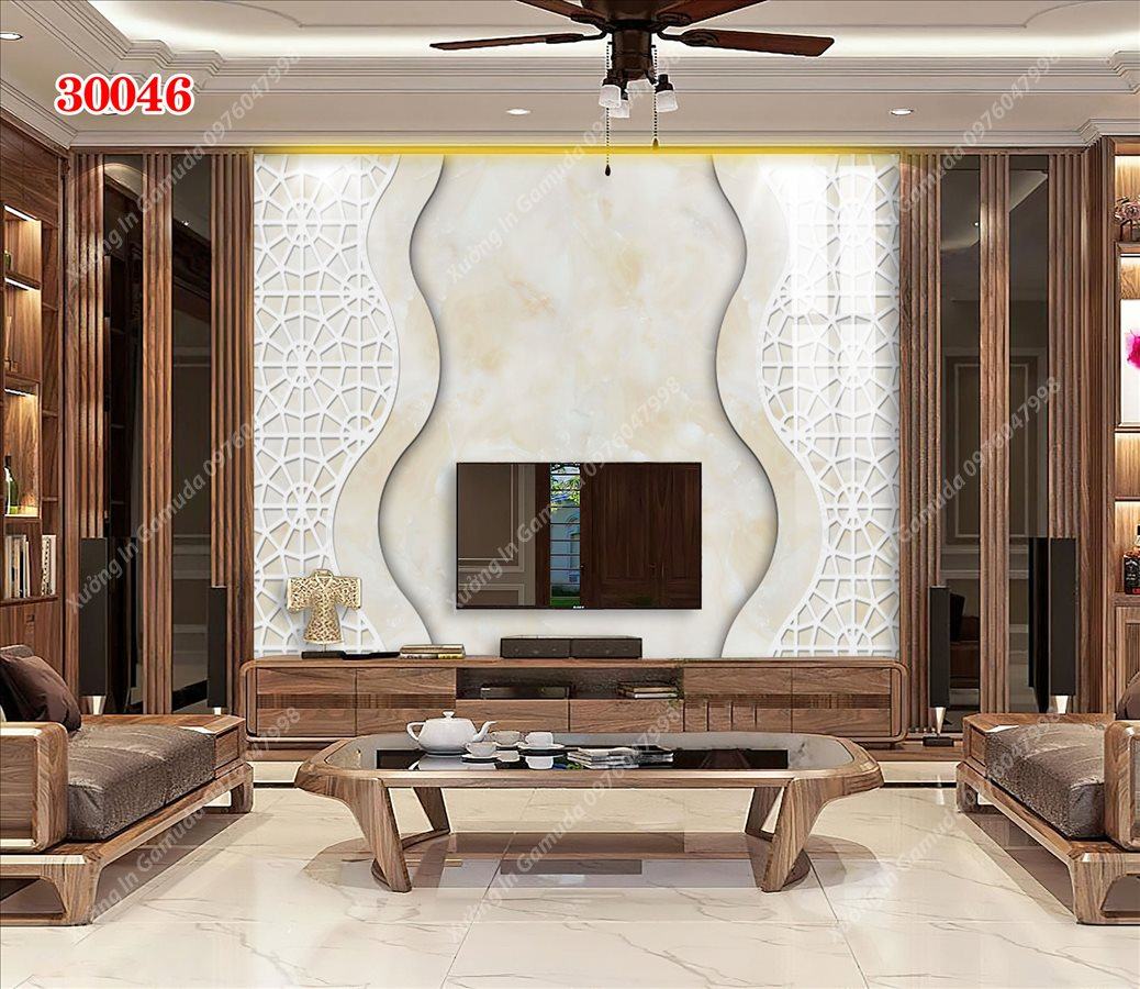 Tranh Ceramic Đơn Sắc Kết Hợp Viền Vàng - In Ấn Và Thiết Kế Theo Yêu Cầu