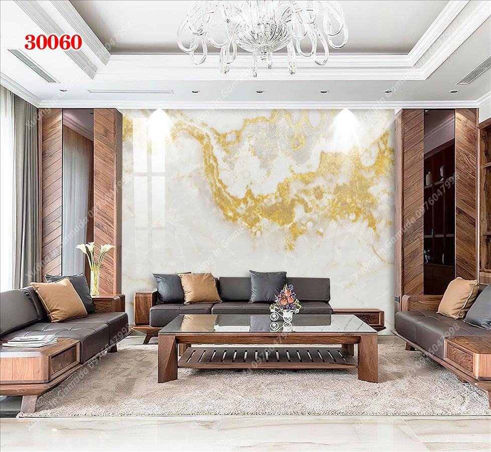 Tranh PVC Tráng Gương Vân Đá Đơn Sắc Nền Trắng Biểu Trưng Cho Sự Sang Trọng