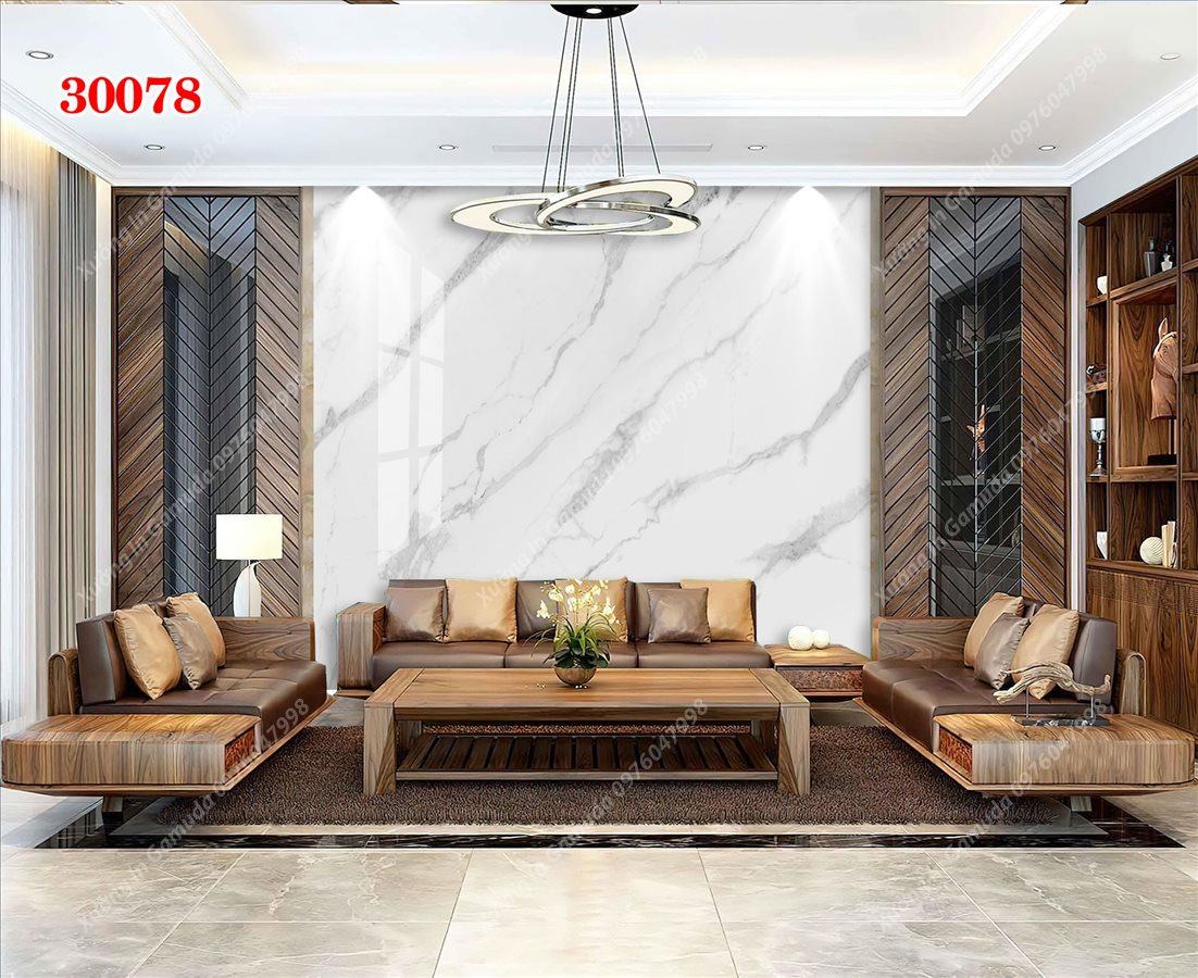 Tranh PVC Tráng Gương Vân Đá Đơn Sắc Nền Trắng Biểu Trưng Cho Sự Sang Trọng