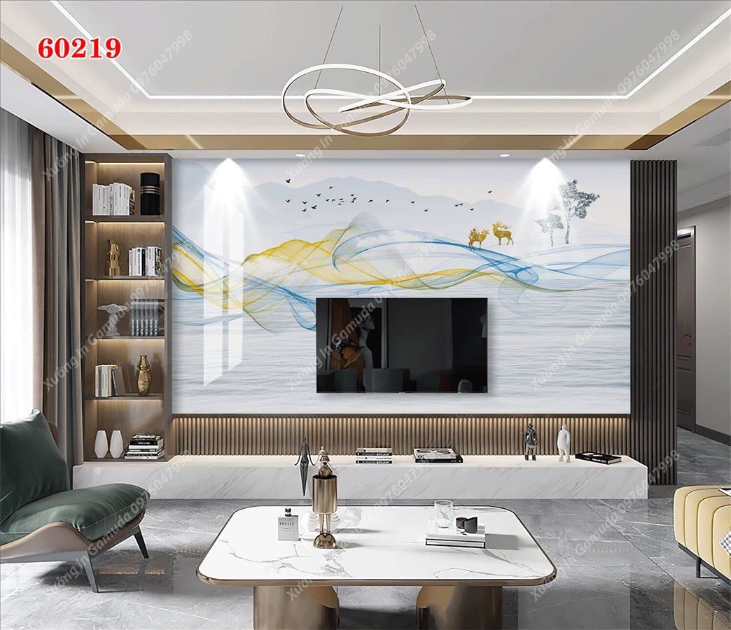 Tranh Gương Phủ Ceramic Vân Đá Trắng Sang Trọng- Phục Vụ Nhiệt Tình 24/24h