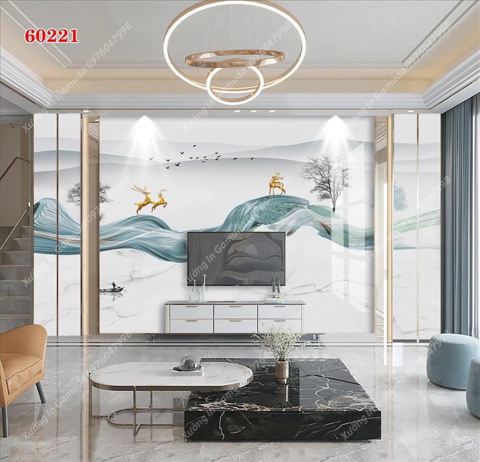 Tranh PVC Vân Đá Hiện Đại Chịu Nhiệt Tốt Không Phai Màu Độ Bền Lên Đến Nhiều Năm