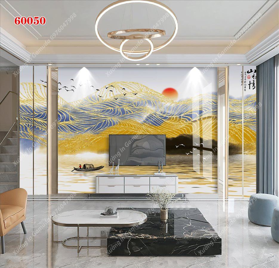 Tranh Gương Phủ Ceramic Vân Đá Trắng Sang Trọng- Phục Vụ Nhiệt Tình 24/24h