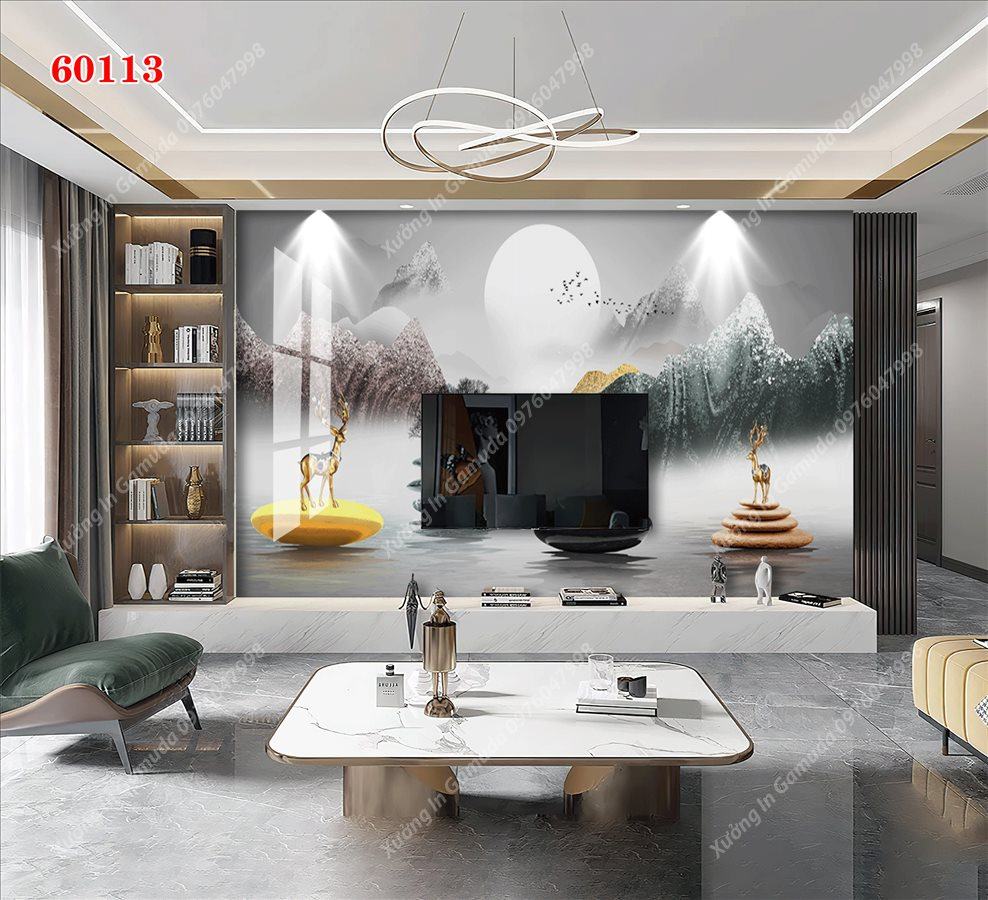 Tranh Gương Phủ Ceramic Vân Đá Trắng Sang Trọng- Phục Vụ Nhiệt Tình 24/24h