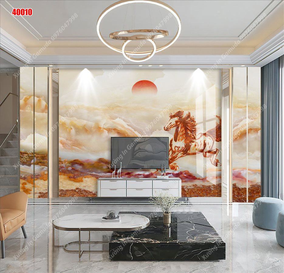  Sản Xuất Tranh PVC In Hình Sơn Thủy Hữu Tình Giả Ngọc 