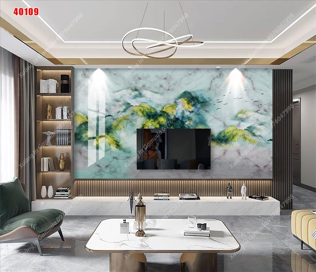 Tranh PVC Treo Tường Phong Cảnh Sơn Thủy Hữu Tình Miền Núi