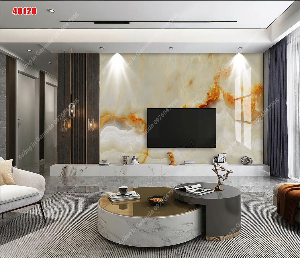 Tranh PVC In Hình Vân Đá Sơn Thủy Hữu Tình Phong Cách Hiện Đại