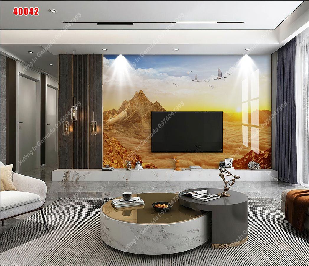 Sản Xuất Tranh Gương In Hình Son Thủy Hữu Tình 