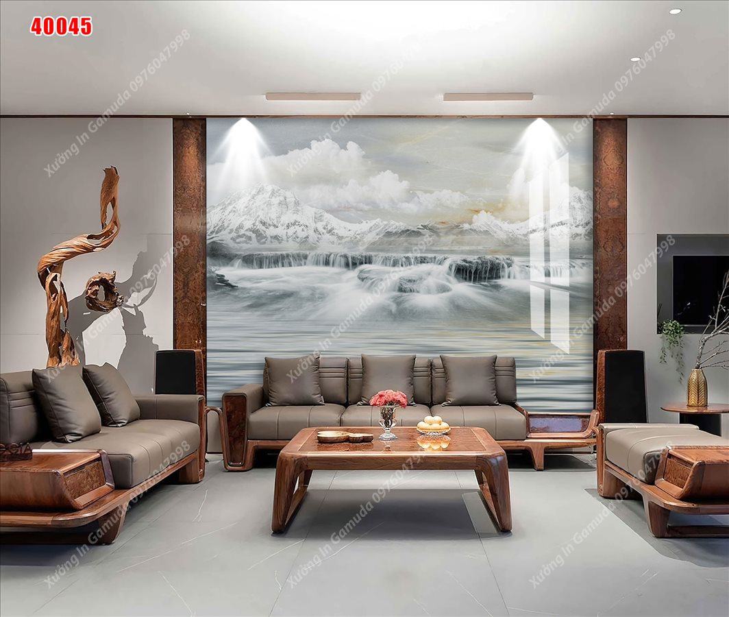 Tranh PVC Vân Đá Những Bức Tranh Sơn Thủy Đẹp Nhất