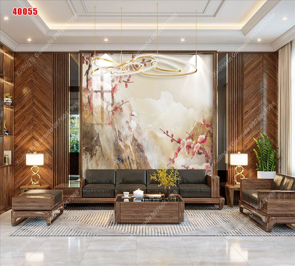 Tranh PVC Vân Đá Sơn Thủy Hữu Tình  – In Ấn Và Sản Xuất Theo Kích Thước Yêu Cầu