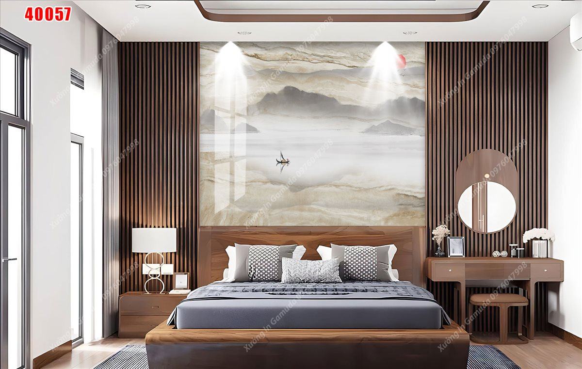 Tranh Gương Phủ Vân Đá In Hình Sởn Thủy – Sản Phẩm Thân Thiện Với Môi Trường