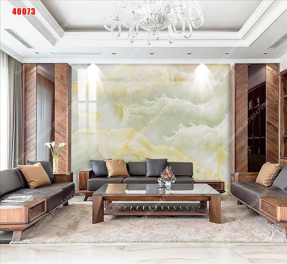 Tranh PVC Tráng Gương Pha Lê Cao Cấp Tranh Sơn Thuỷ Trang Trí Phòng Khách Sang Trọng