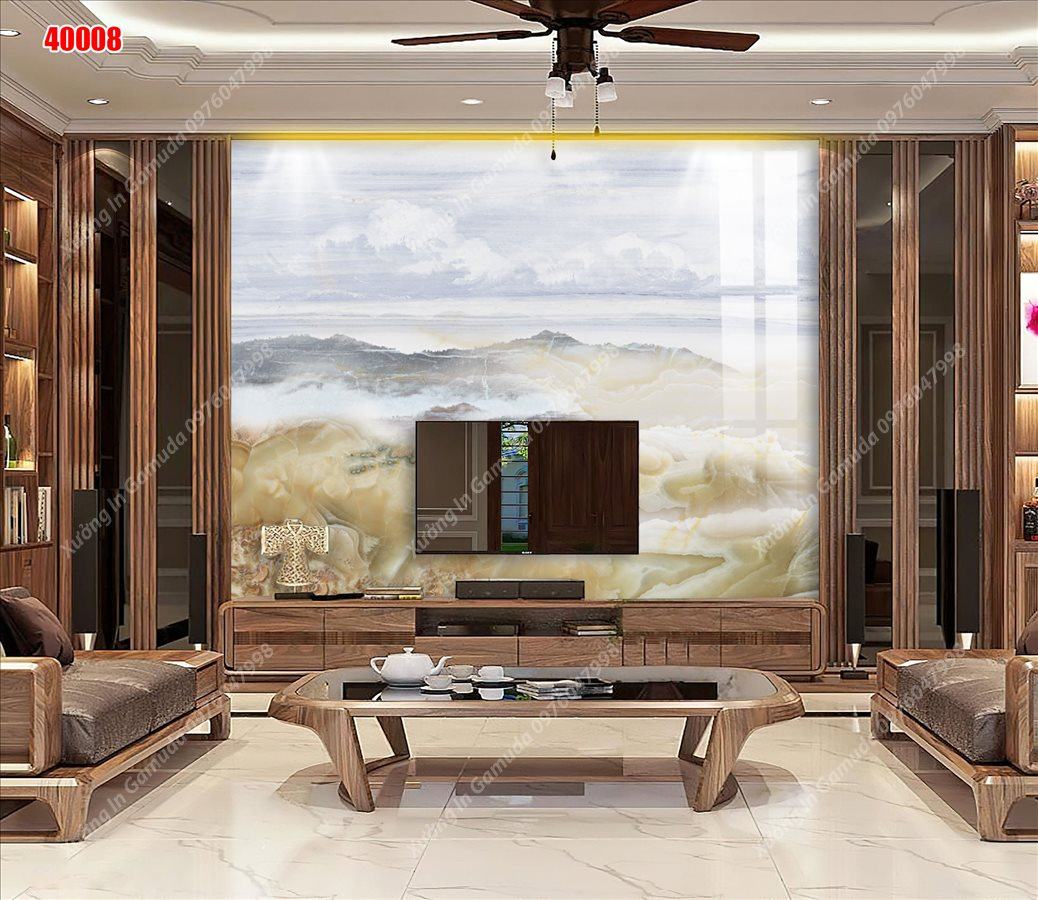 Sản Xuất Tấm PVC In Tranh Sơn Thủy Hữu Tính 